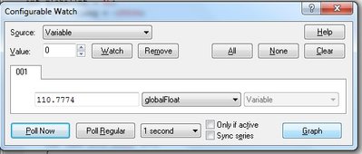 The variable name shown on the configurable watch tool.