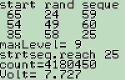 Lego fw rand()%100 <br />run (3): periodicity=4180450